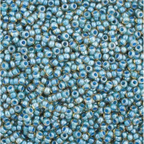 Light Blue Color-Lined Seed Bead