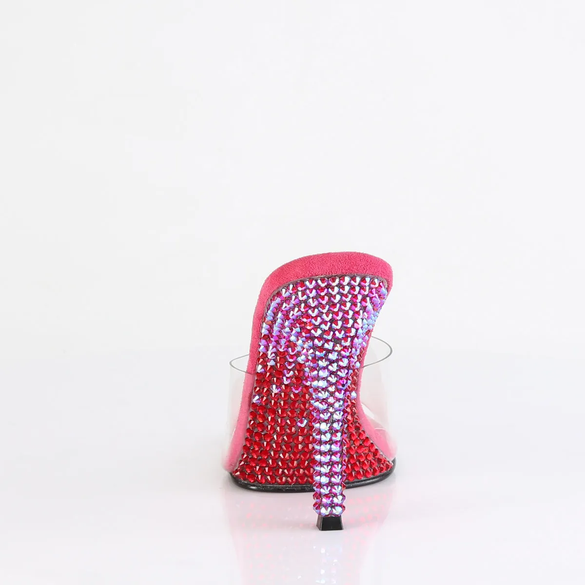 Clear Fuchsia Rhinestone GALA-01DMM with 4 Inch Heel