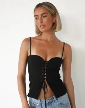 Black Adi Corset Top