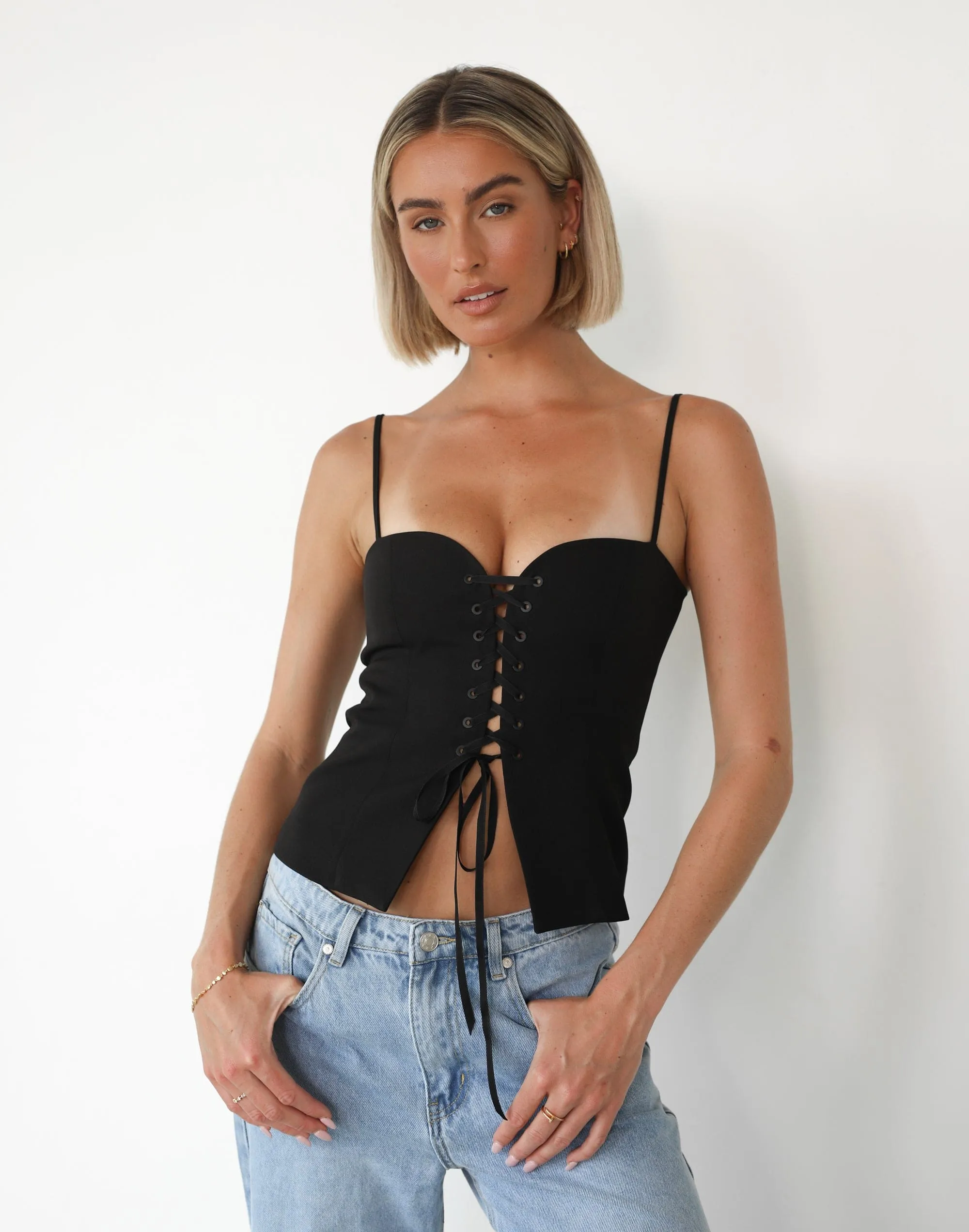 Black Adi Corset Top