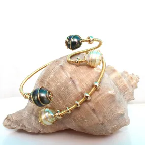 Wire Wrap Bracelet with Pearls