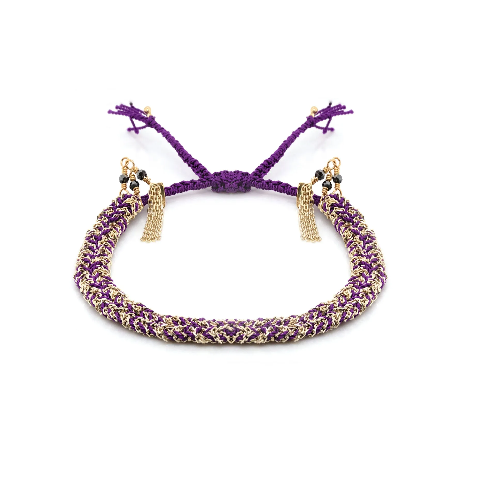 Purple Fringe Bracelet