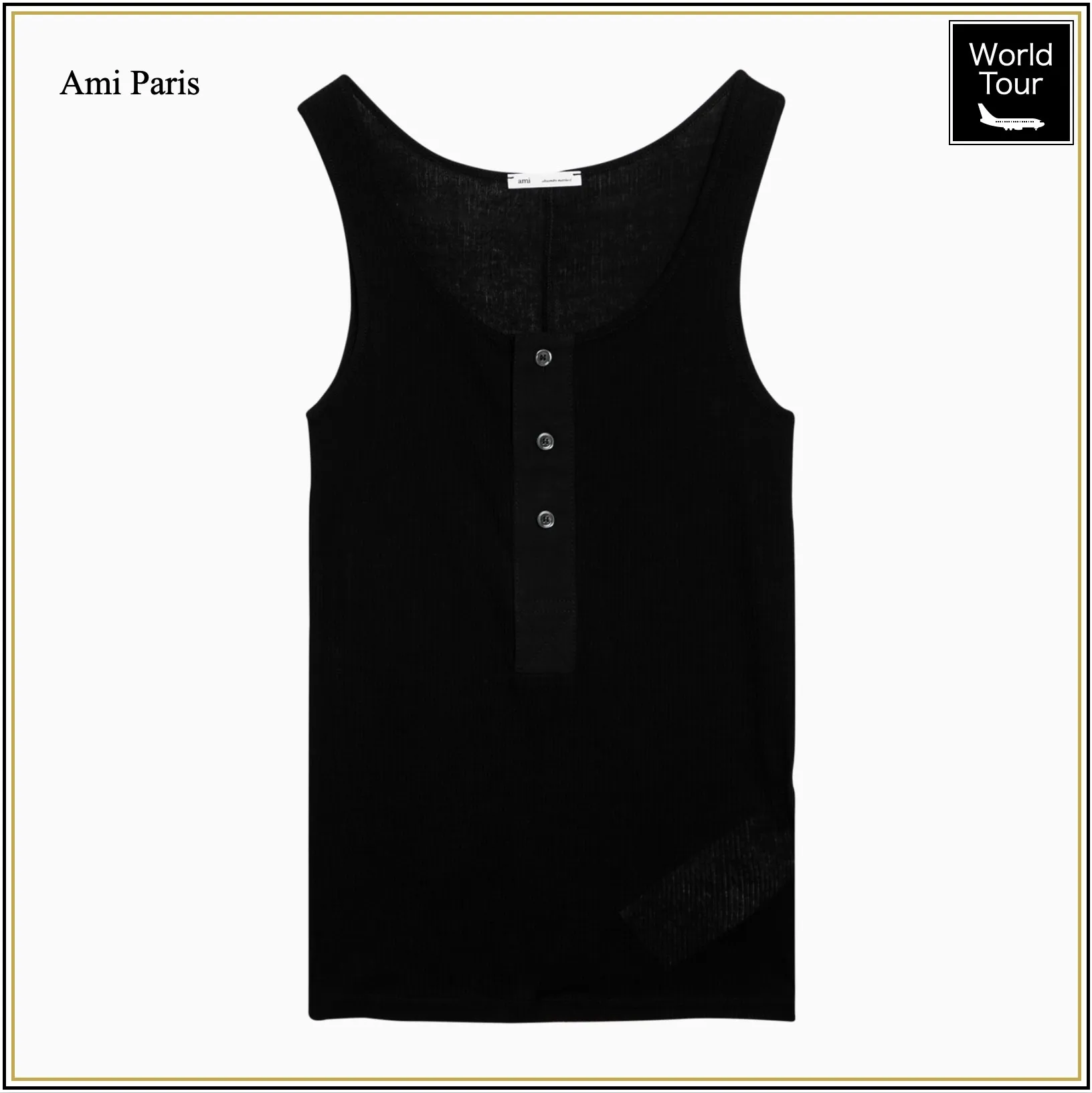 Ami Paris cotton tank tops and camisoles