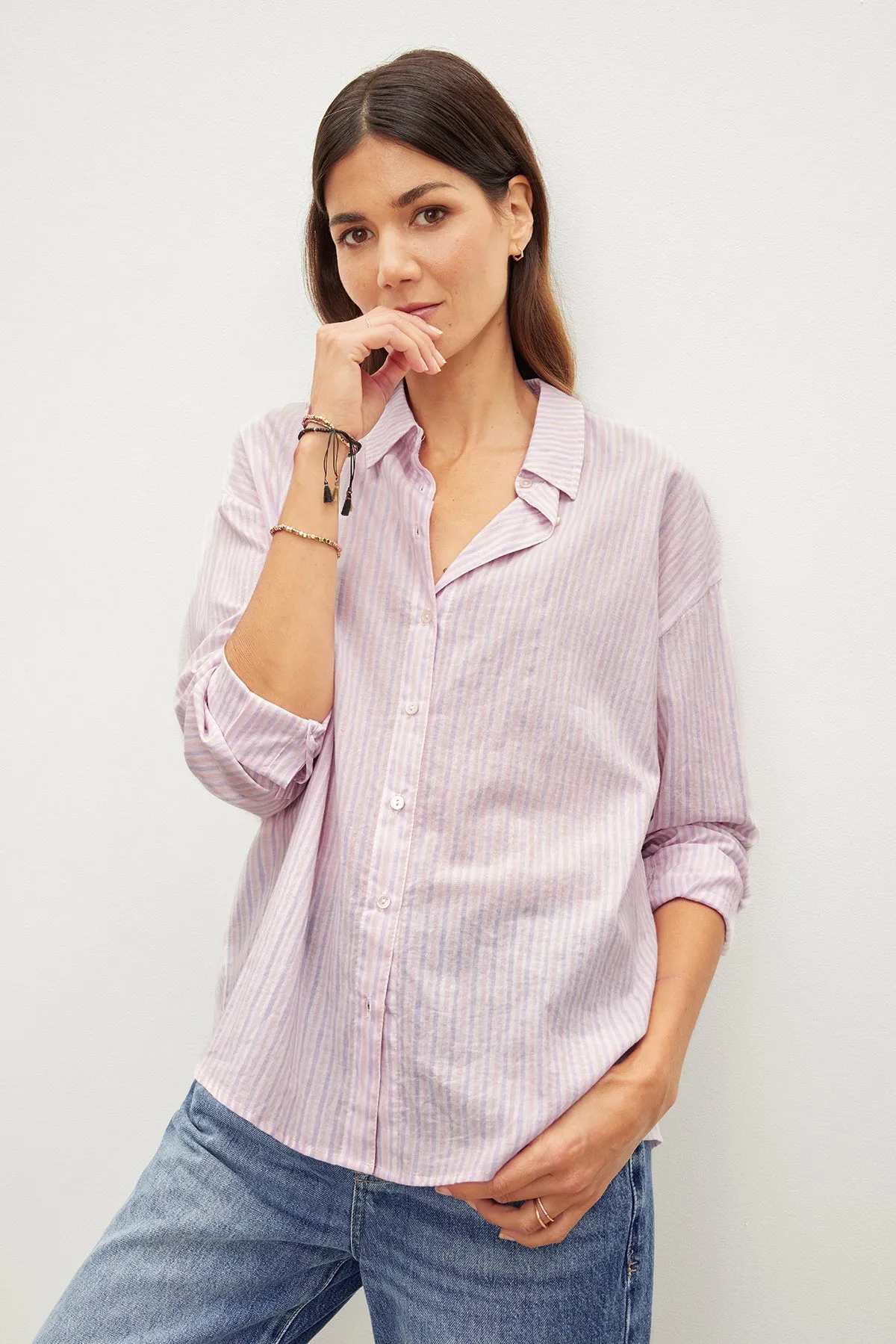 Striped Button-up Shirt