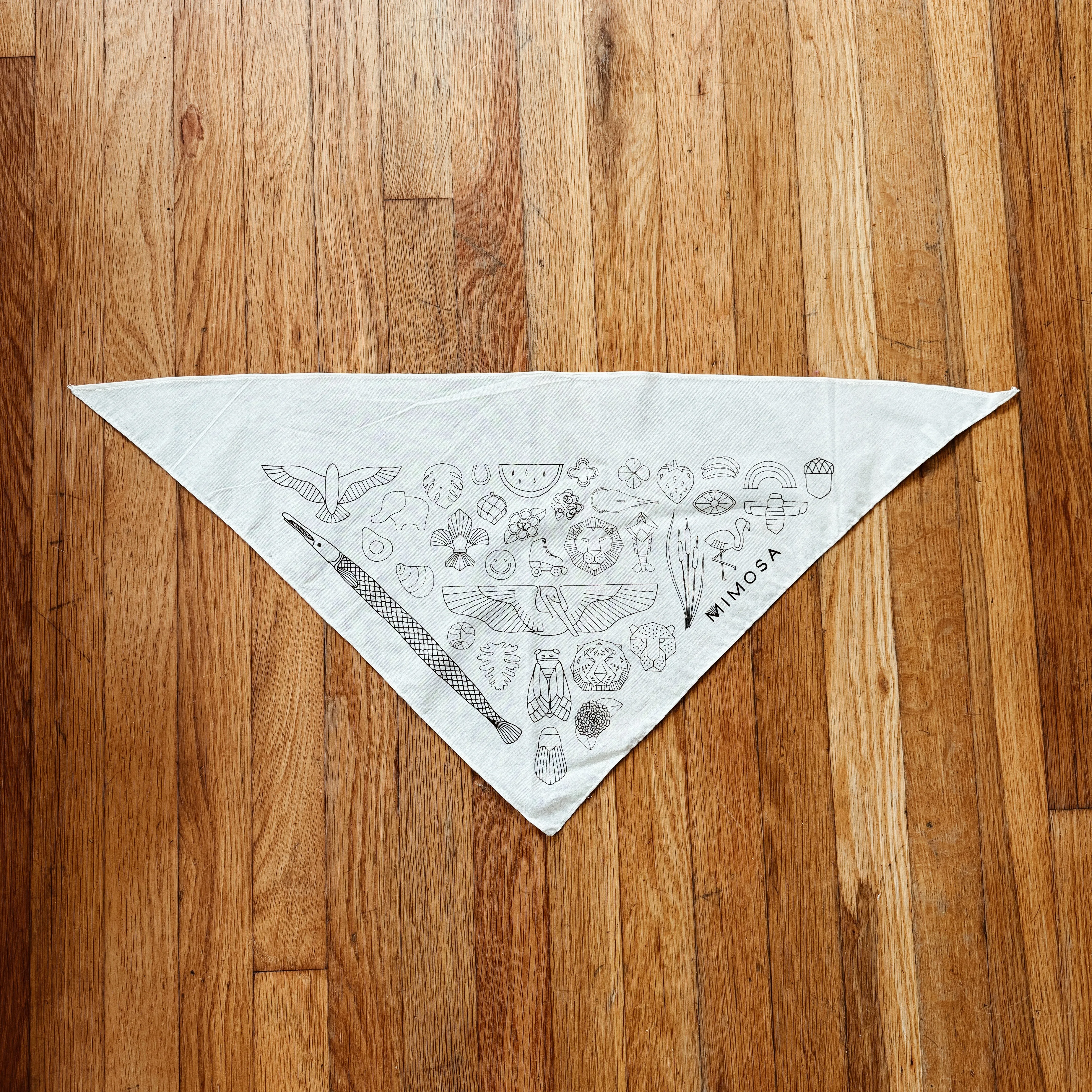 Mimosa sketches bandana