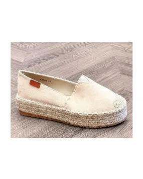 Light Ivory Platform Espadrilles