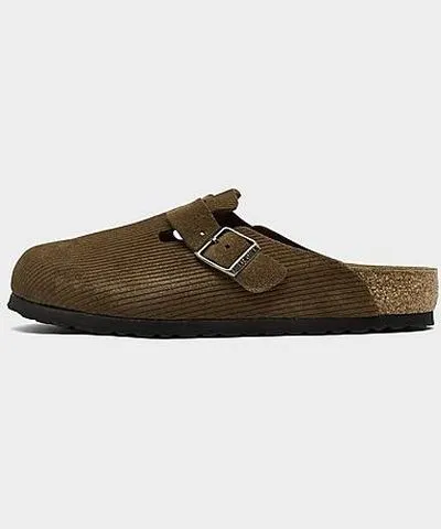 Birkenstock Men's Boston Corduroy Suede Embossed Clogs