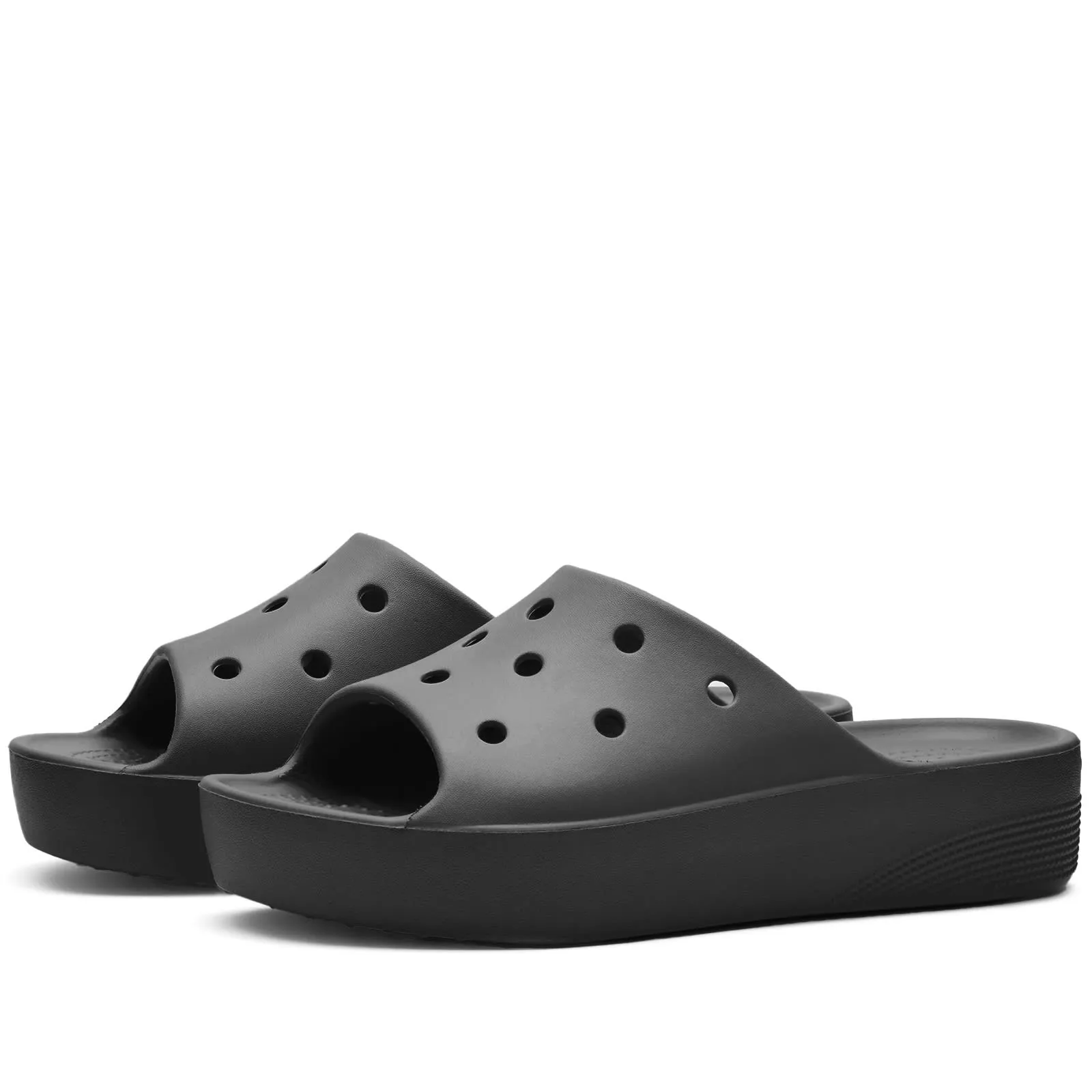 Black Crocs Classic Platform Slide