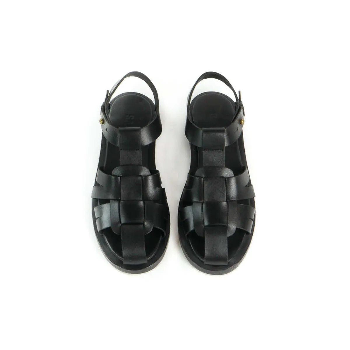 Black Fisherman Sandals