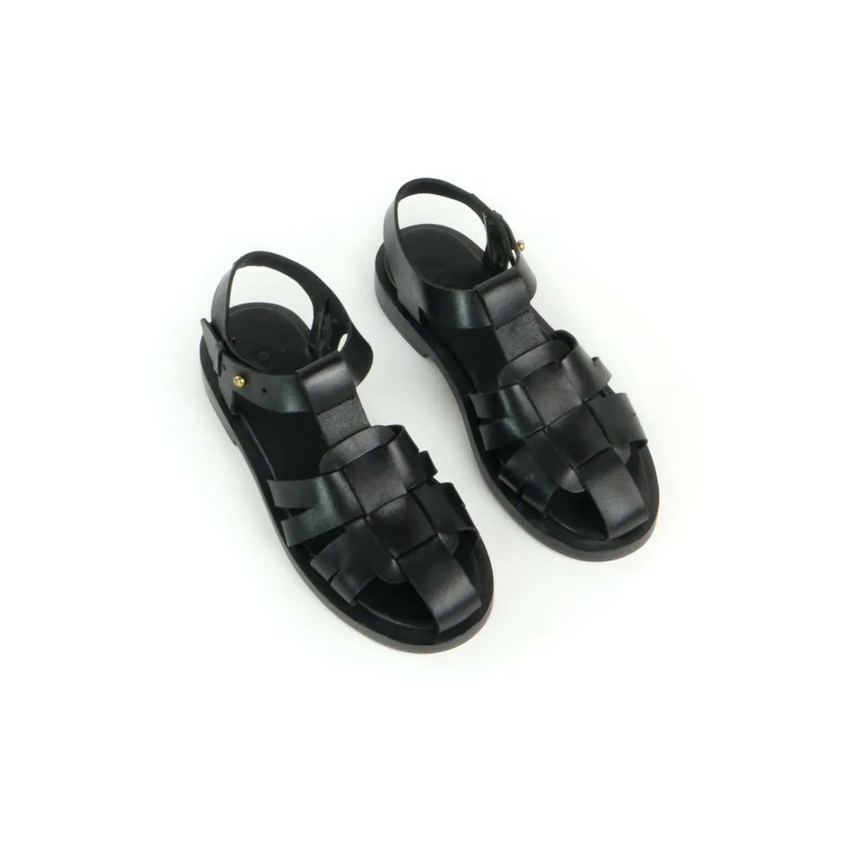 Black Fisherman Sandals