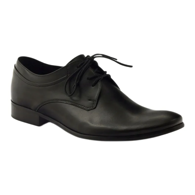 Black Leather Formal Shoes Badura 7549