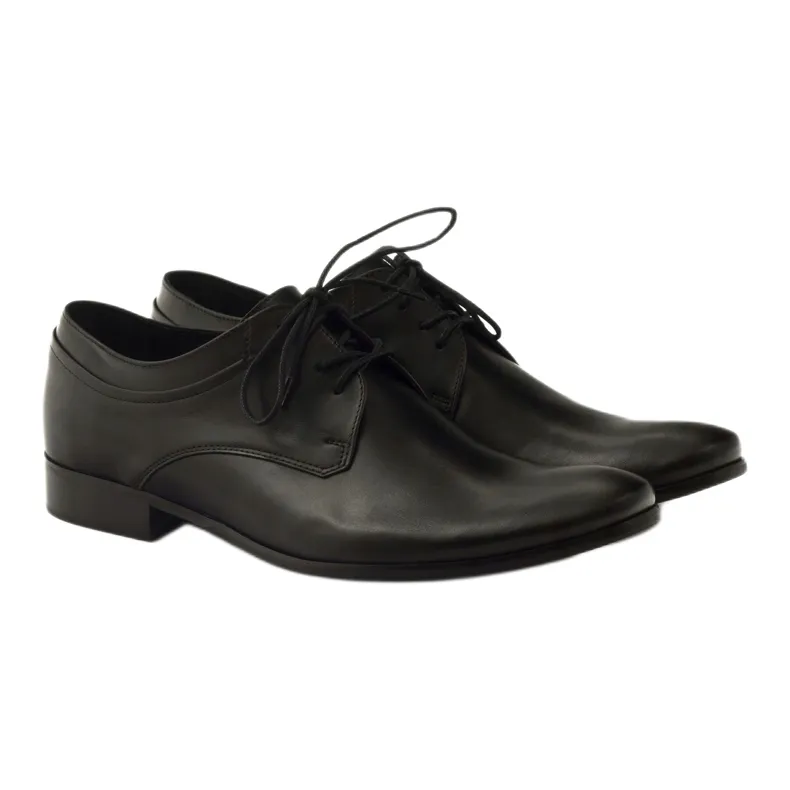 Black Leather Formal Shoes Badura 7549