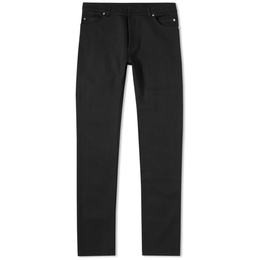 Black Skinny Zip Jeans