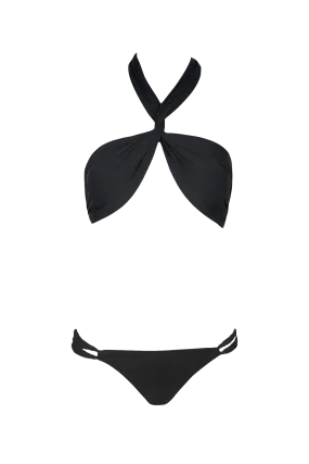 Black Wrap Bikini Top