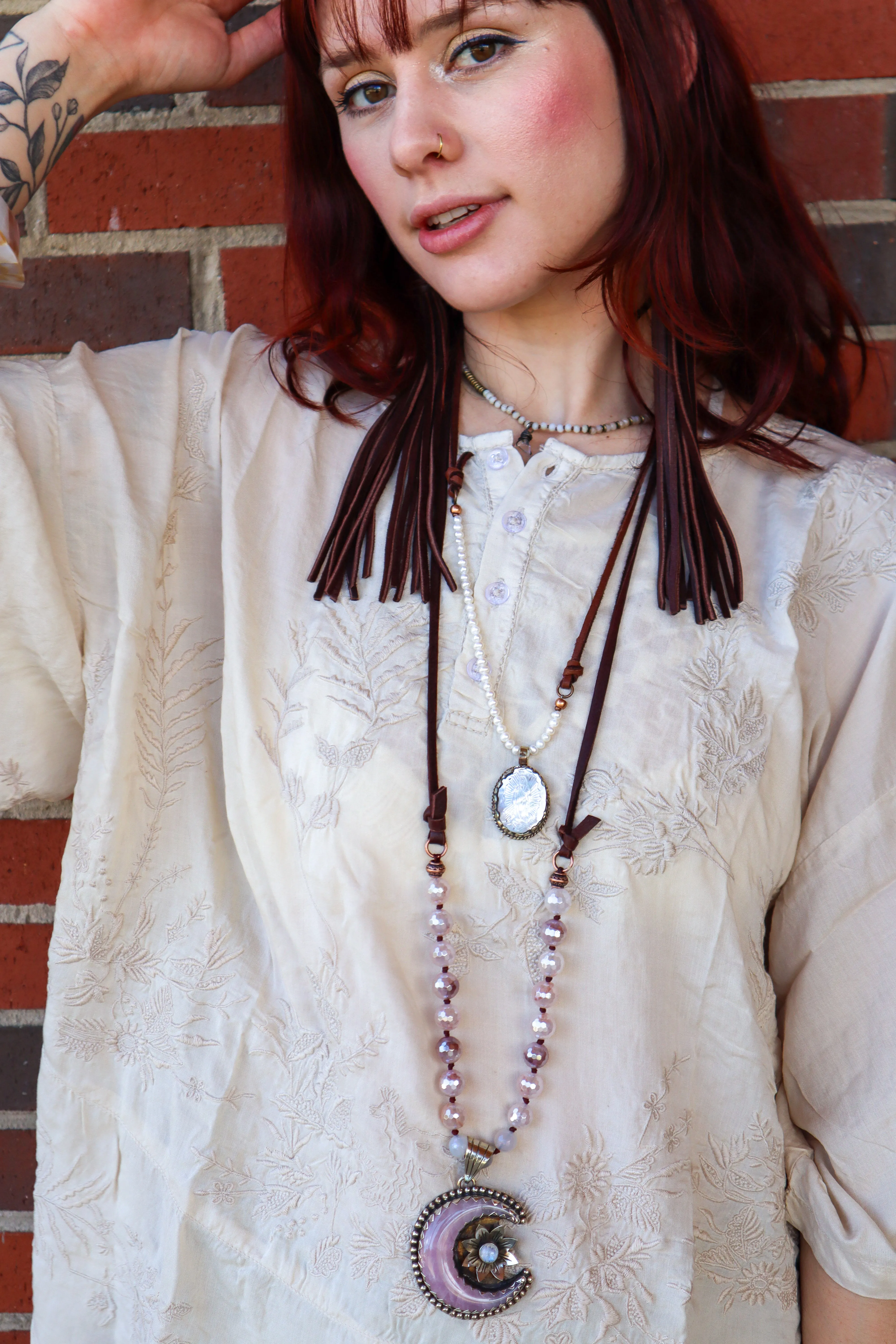 So Boho Leather Statement Earring