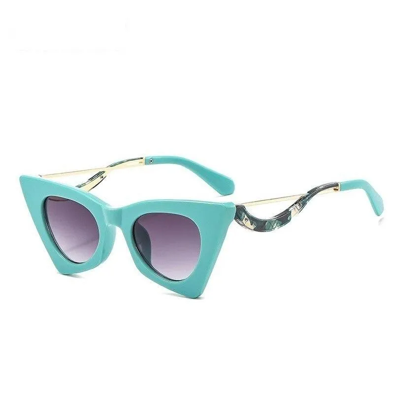 Women's Candy Color Cat Eye Sunglasses with UV400 Protection