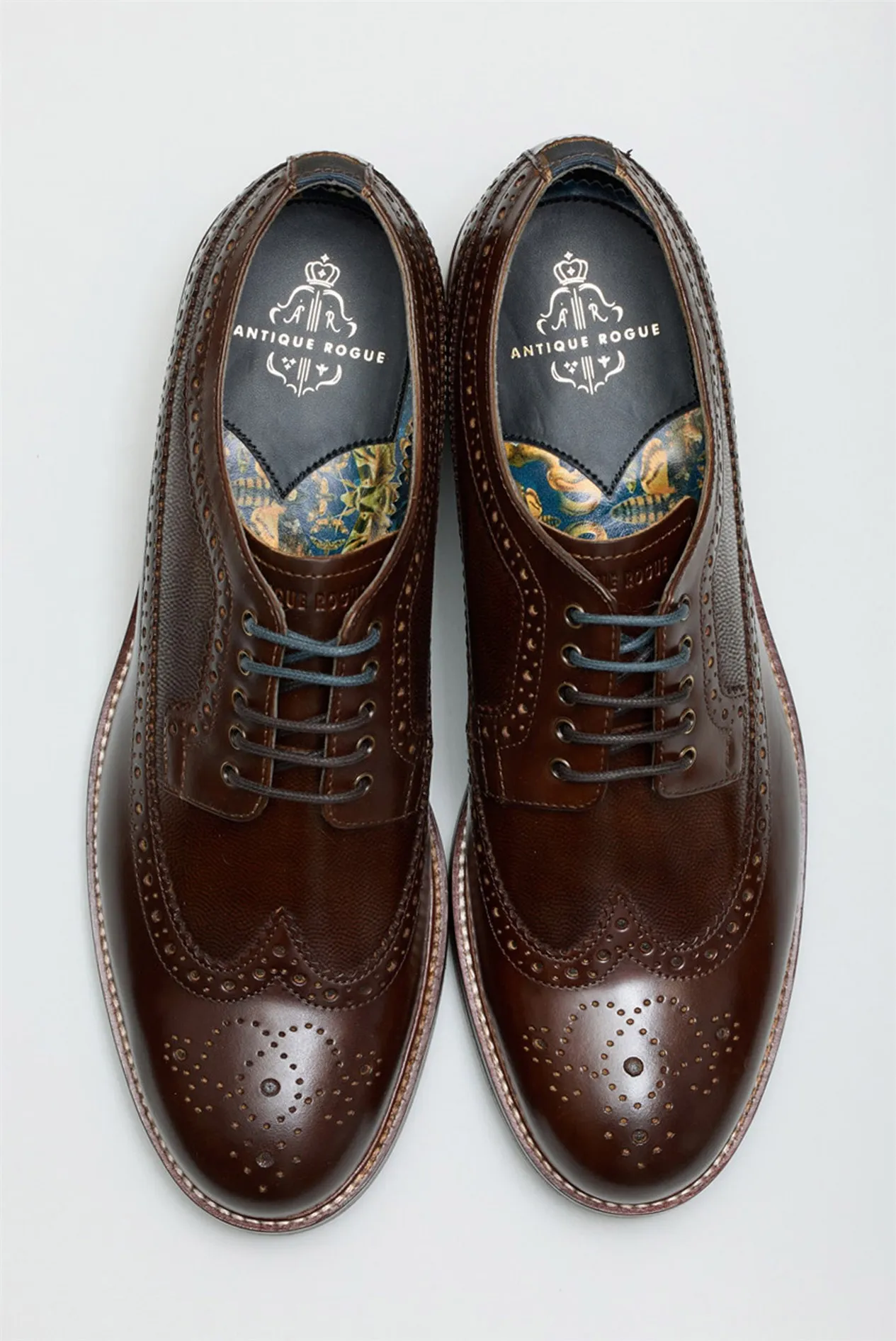 brown leather brogues