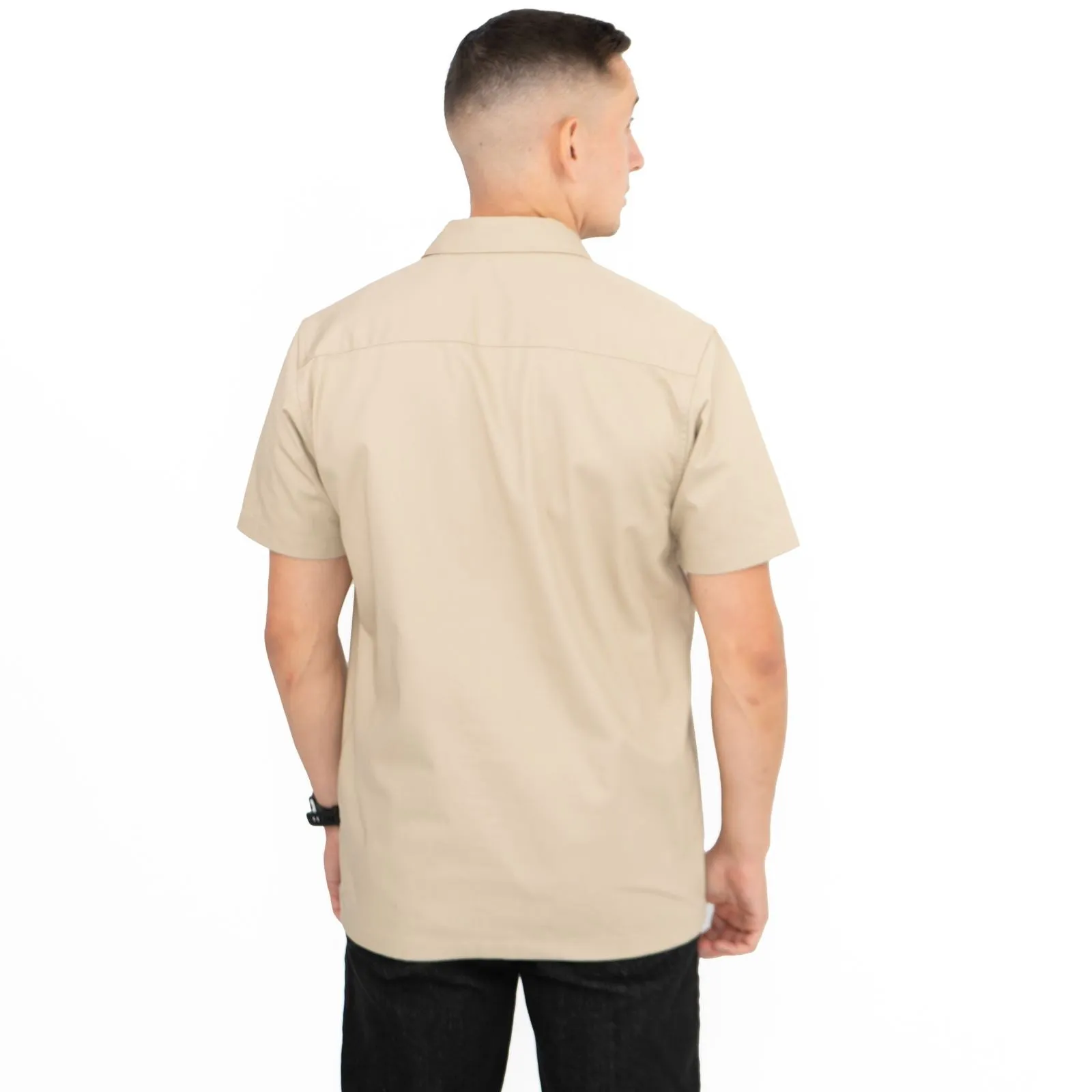 Carhartt WIP Men's Beige Master Short Sleeve Button-Up Shirt