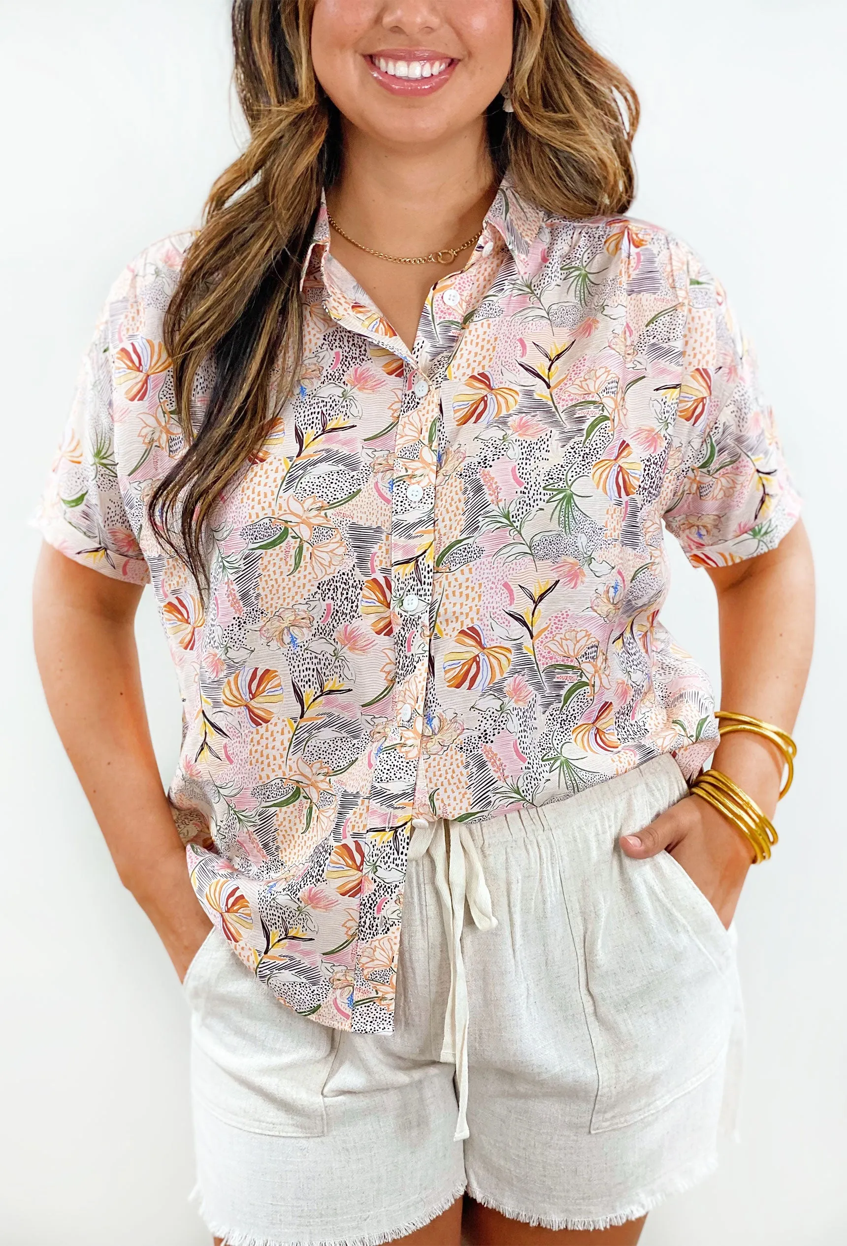 Adventurous Button-Up Blouse