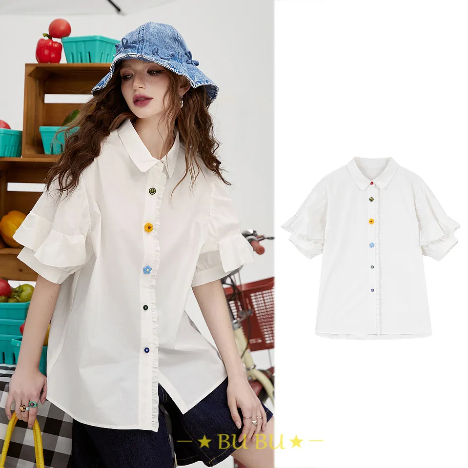 Casual Blended Fabric Cotton Short Sleeve