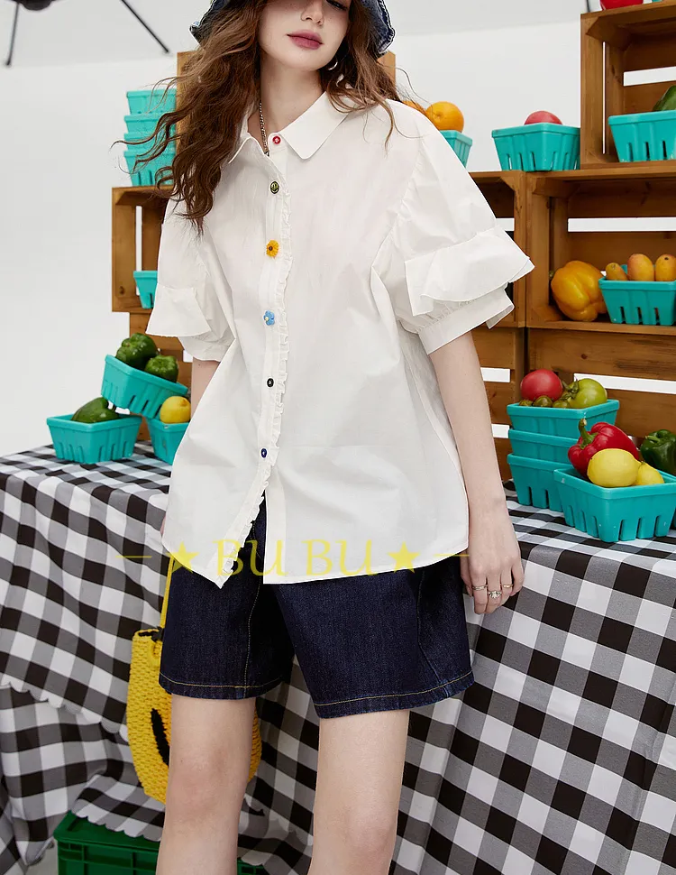 Casual Blended Fabric Cotton Short Sleeve