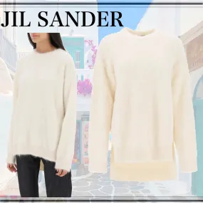 Jil Sander Crew Neck Casual Long Sleeves Plain Party Style