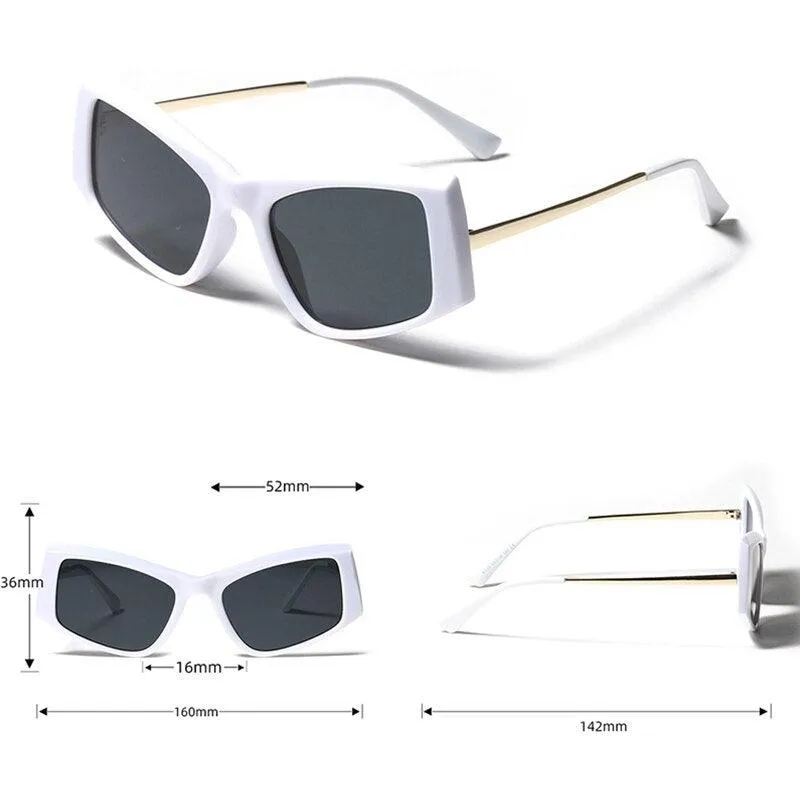 Retro Vintage UV400 Cat Eye Designer Square Sunglasses for both Men and Women