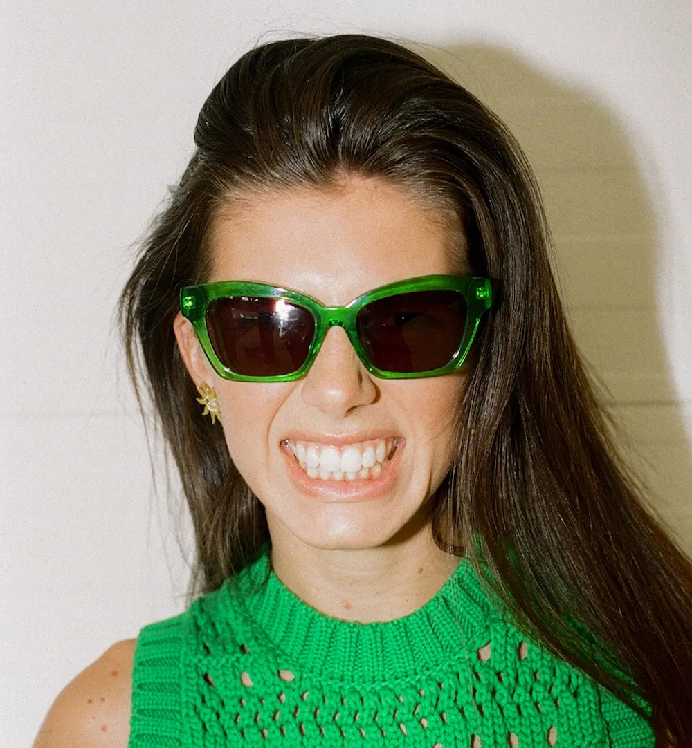 Lime Cat-Eye Sunglasses