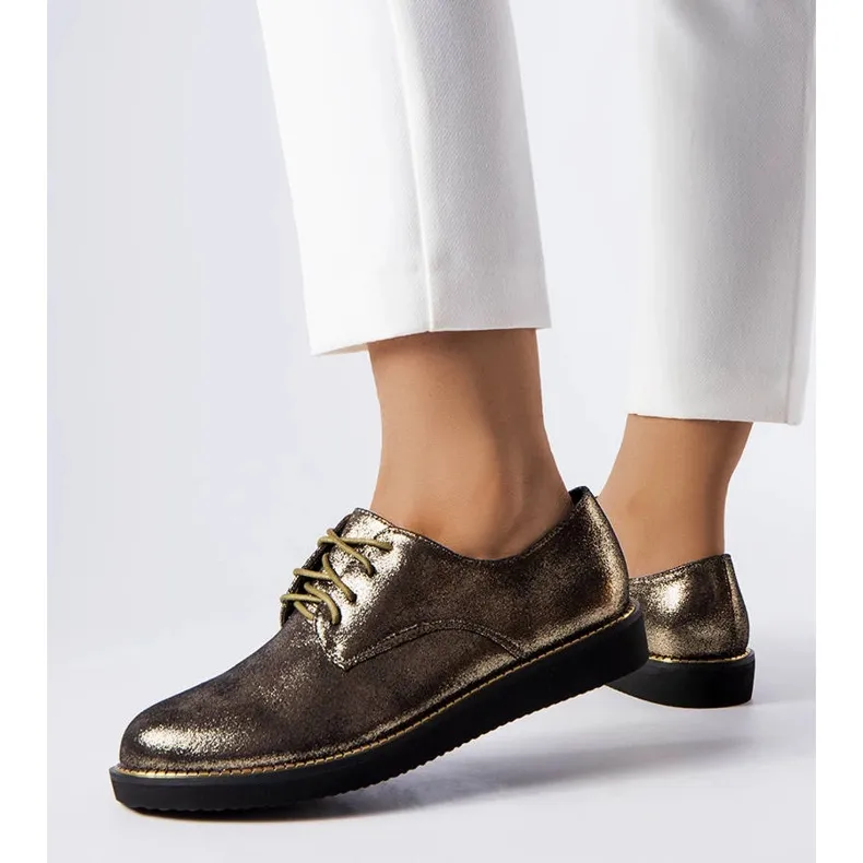 Shop Cemetery Gold Brocade Brogues Online