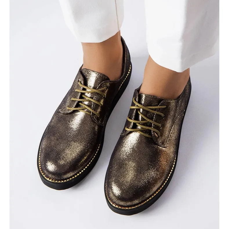 Shop Cemetery Gold Brocade Brogues Online