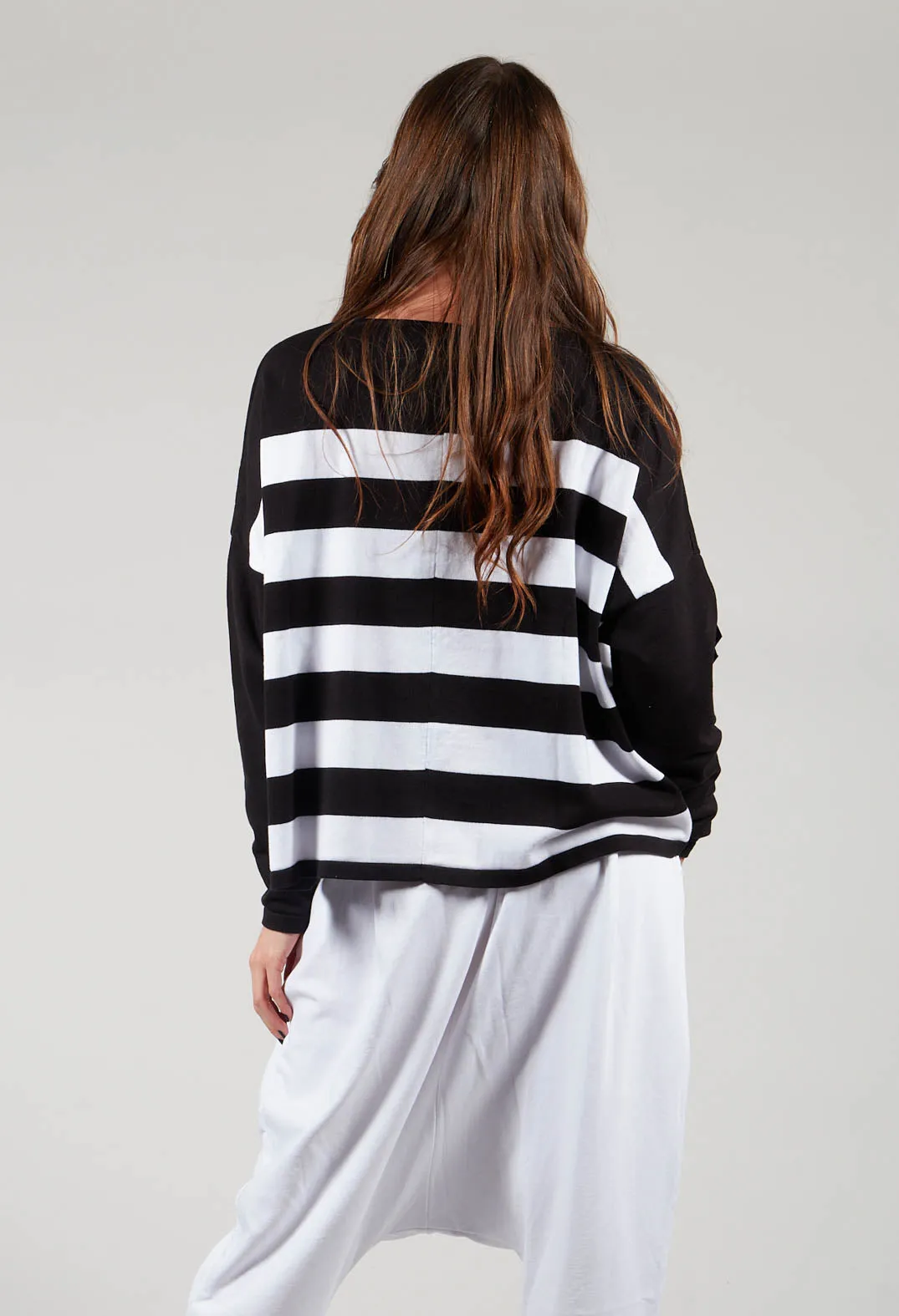 Block Stripe Knitted Box Jumper