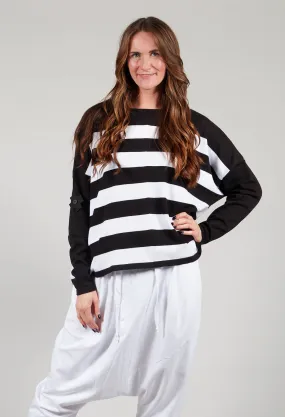 Block Stripe Knitted Box Jumper