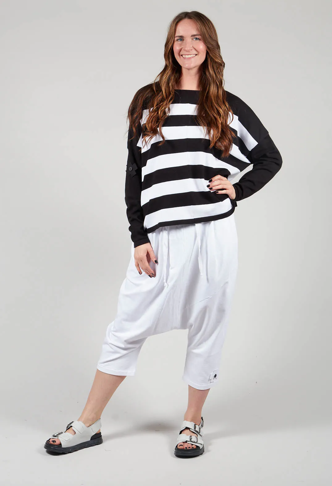 Block Stripe Knitted Box Jumper