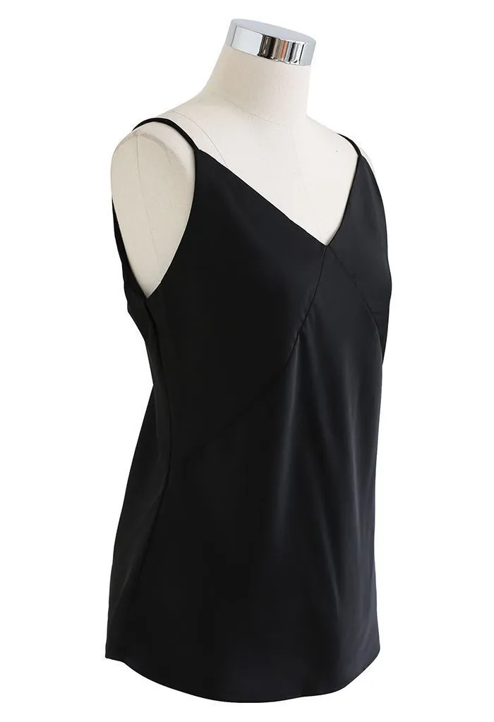 V-Neck Plain Medium Tanks & Camisoles by Chicwish