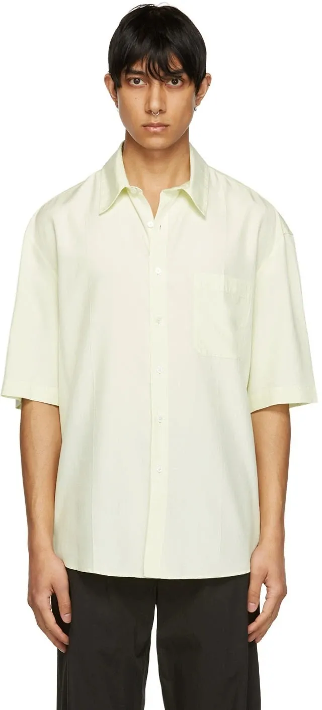 Elegant Silk Short Sleeves Button-Up Shirts