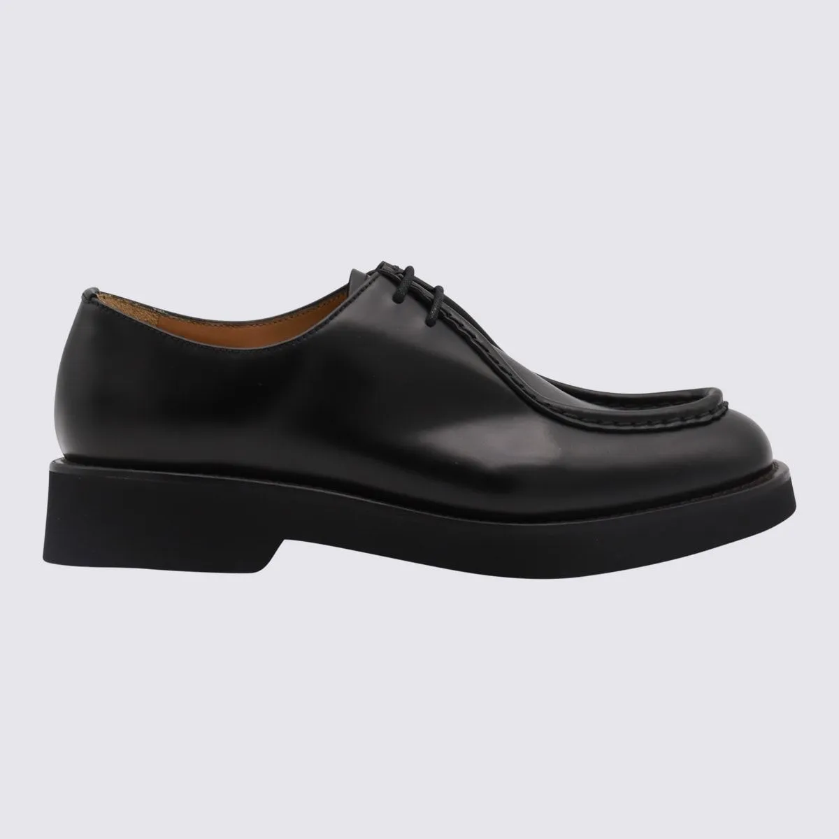 Black Leather Formal Church Shoes