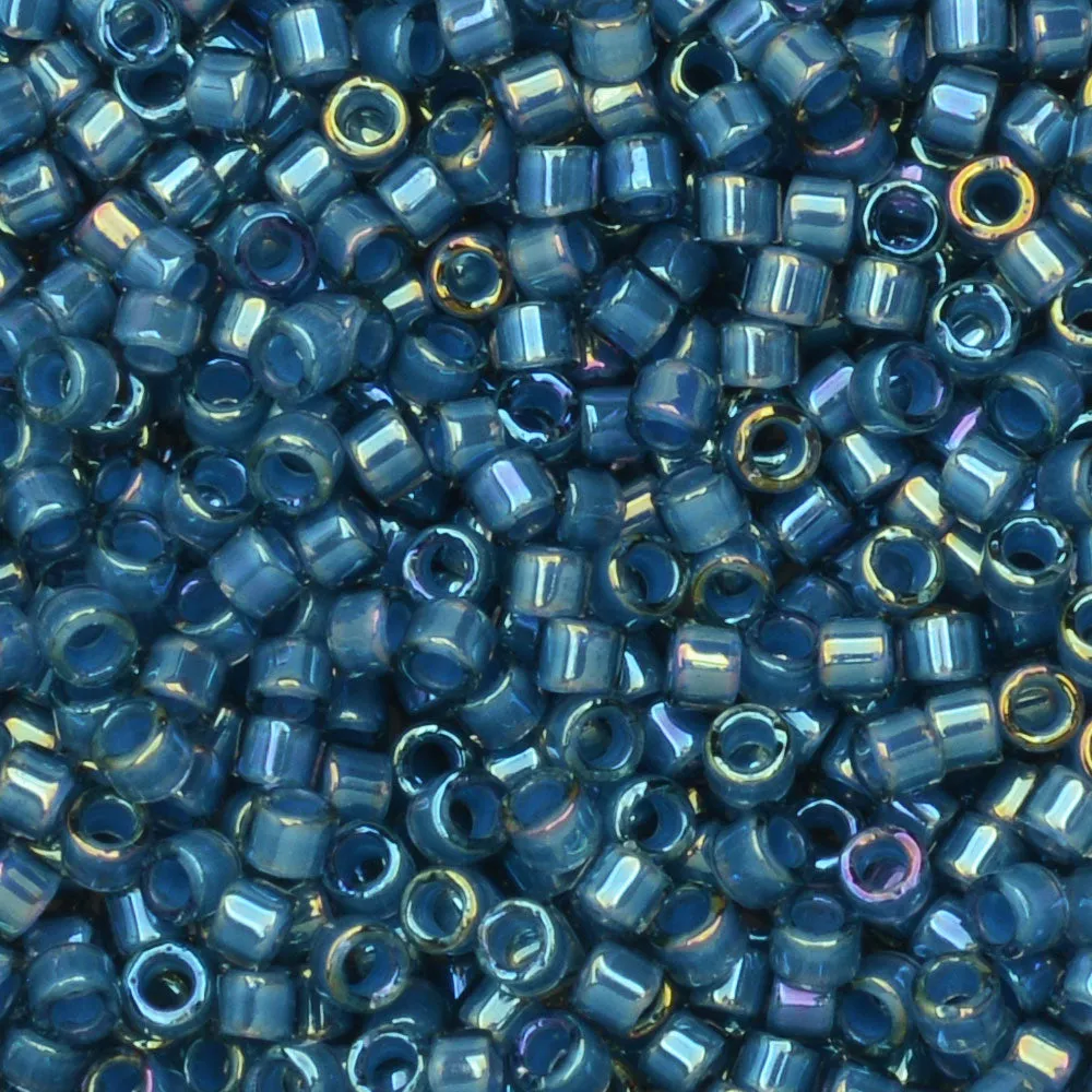 Miyuki Delica Seed Beads 11/0 #2384 Fancy Lined Teal Dark Blue 2.5 Tube