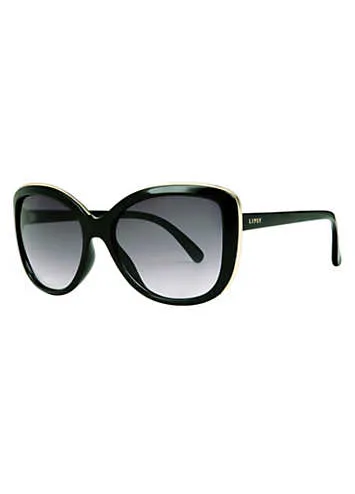 Look Again Classic Cat Eye Sunglasses with Metal In-Lay Details by Lipsy