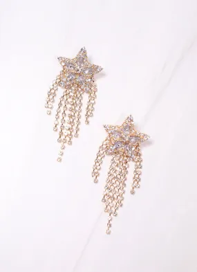 Clear Lucan CZ Star Fringe Earring