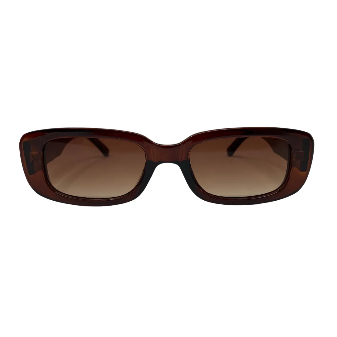 Burnt Orange Polarized Lens Cat Eye Sunglasses - Clearview