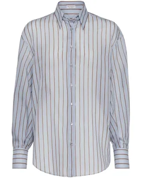 Cloud Stripe Button Up Shirt