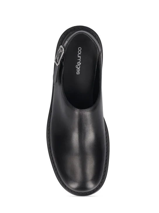 Courreges Leather Gogo Clogs