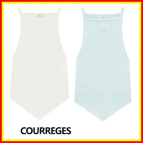 Courreges Street Style Logo Tanks & Camisoles