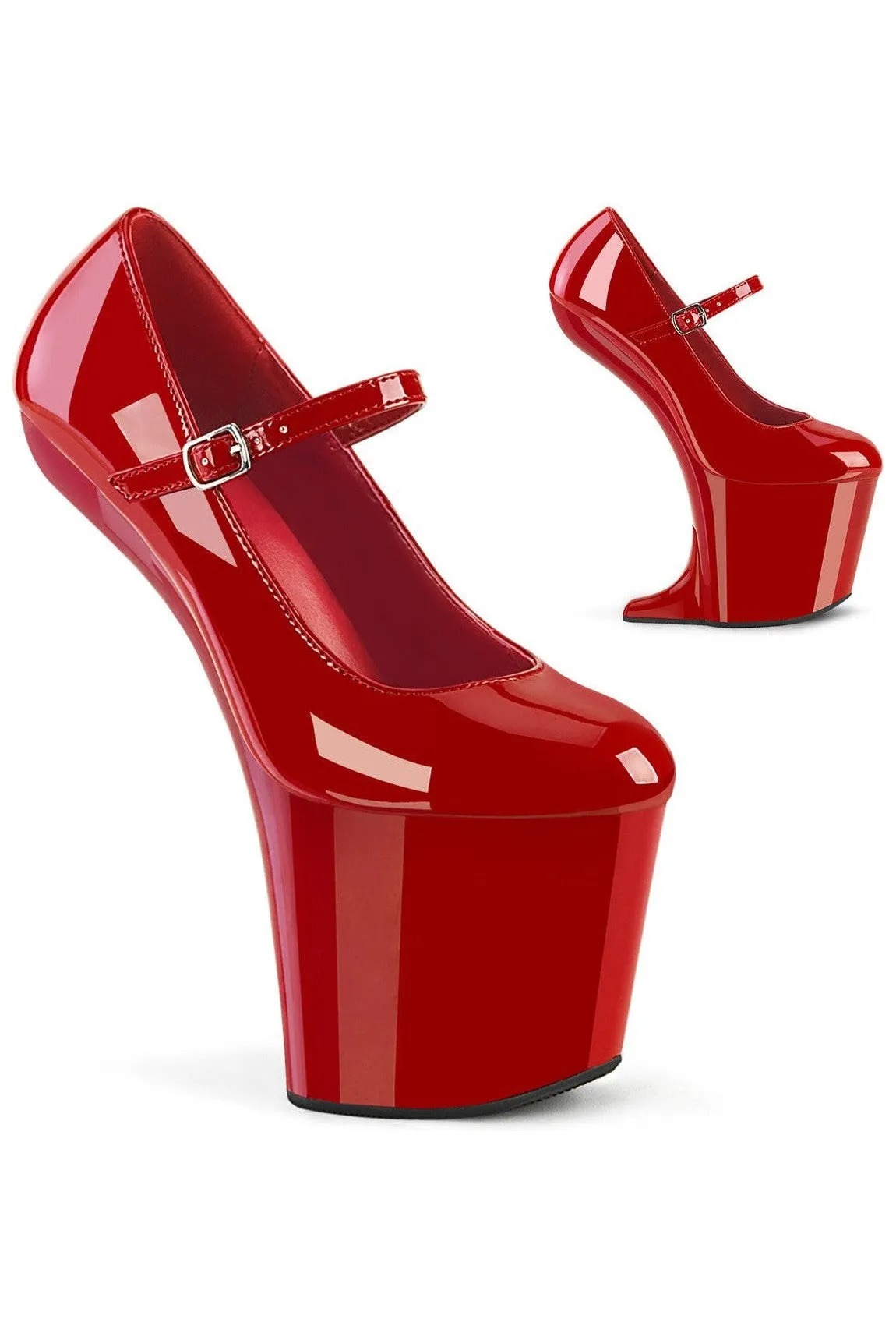 Red Patent Pump