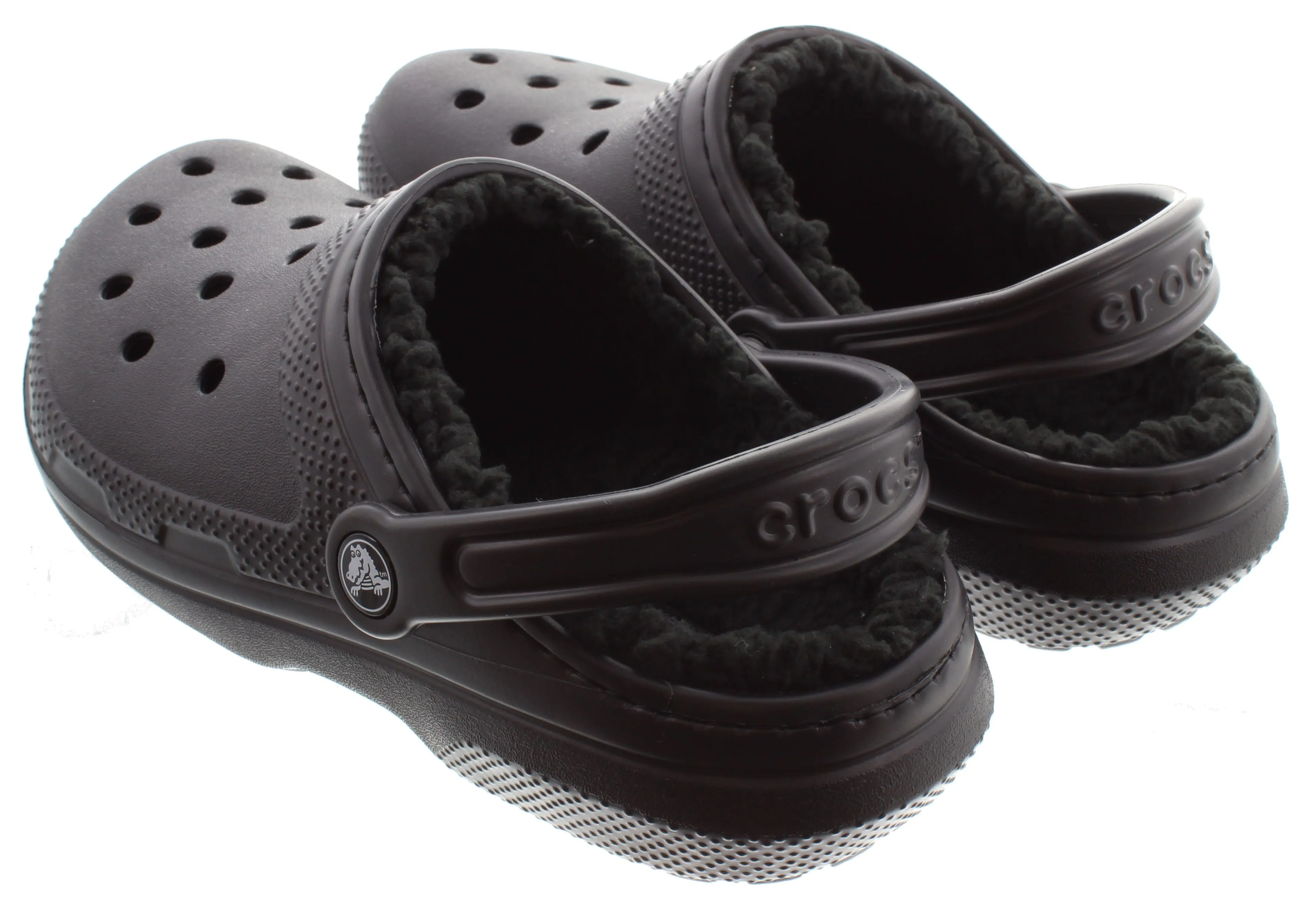 Black Classic Lined Clogs by CROCS for Adults