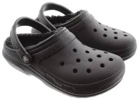 Black Classic Lined Clogs by CROCS for Adults