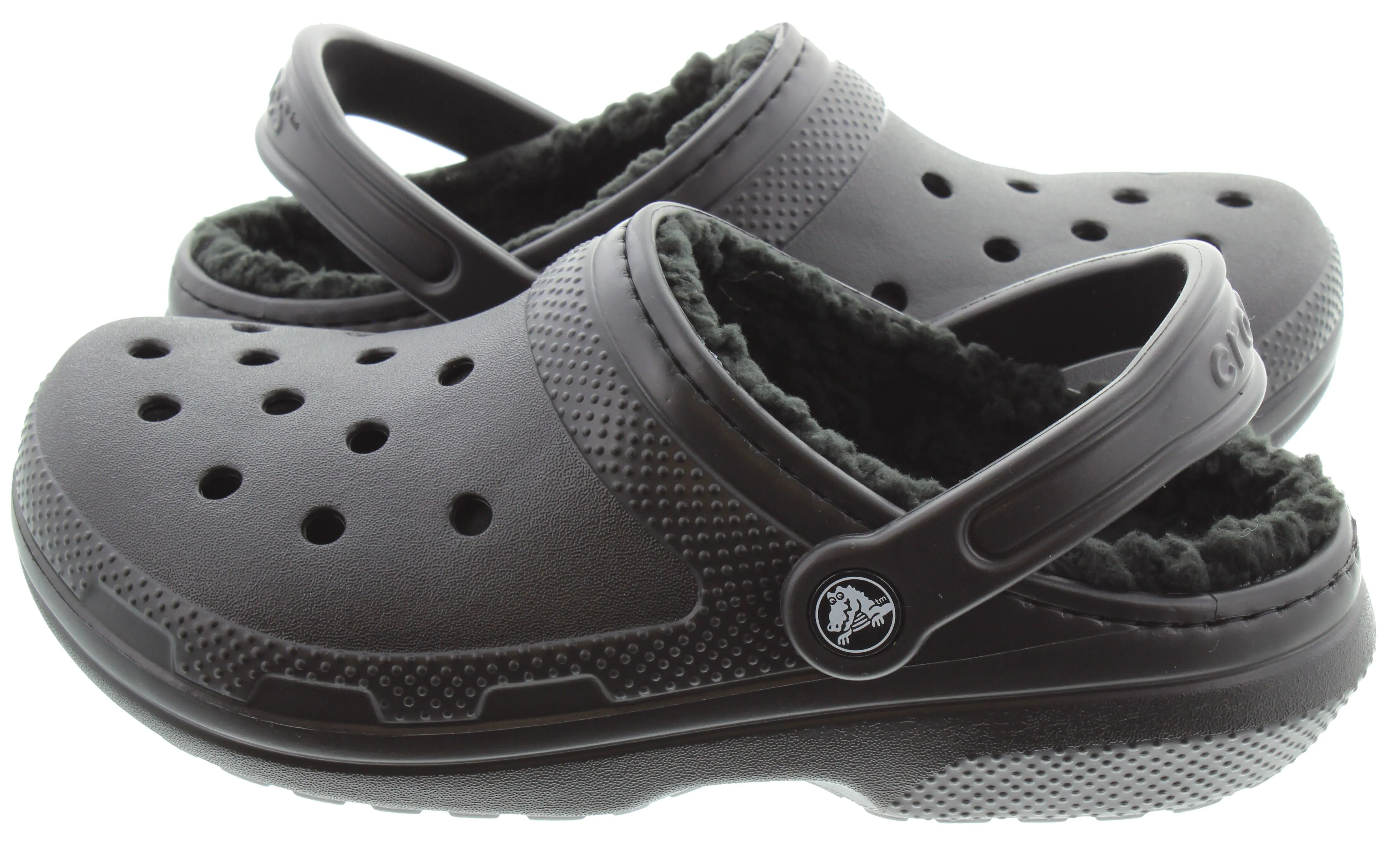 Black Classic Lined Clogs by CROCS for Adults