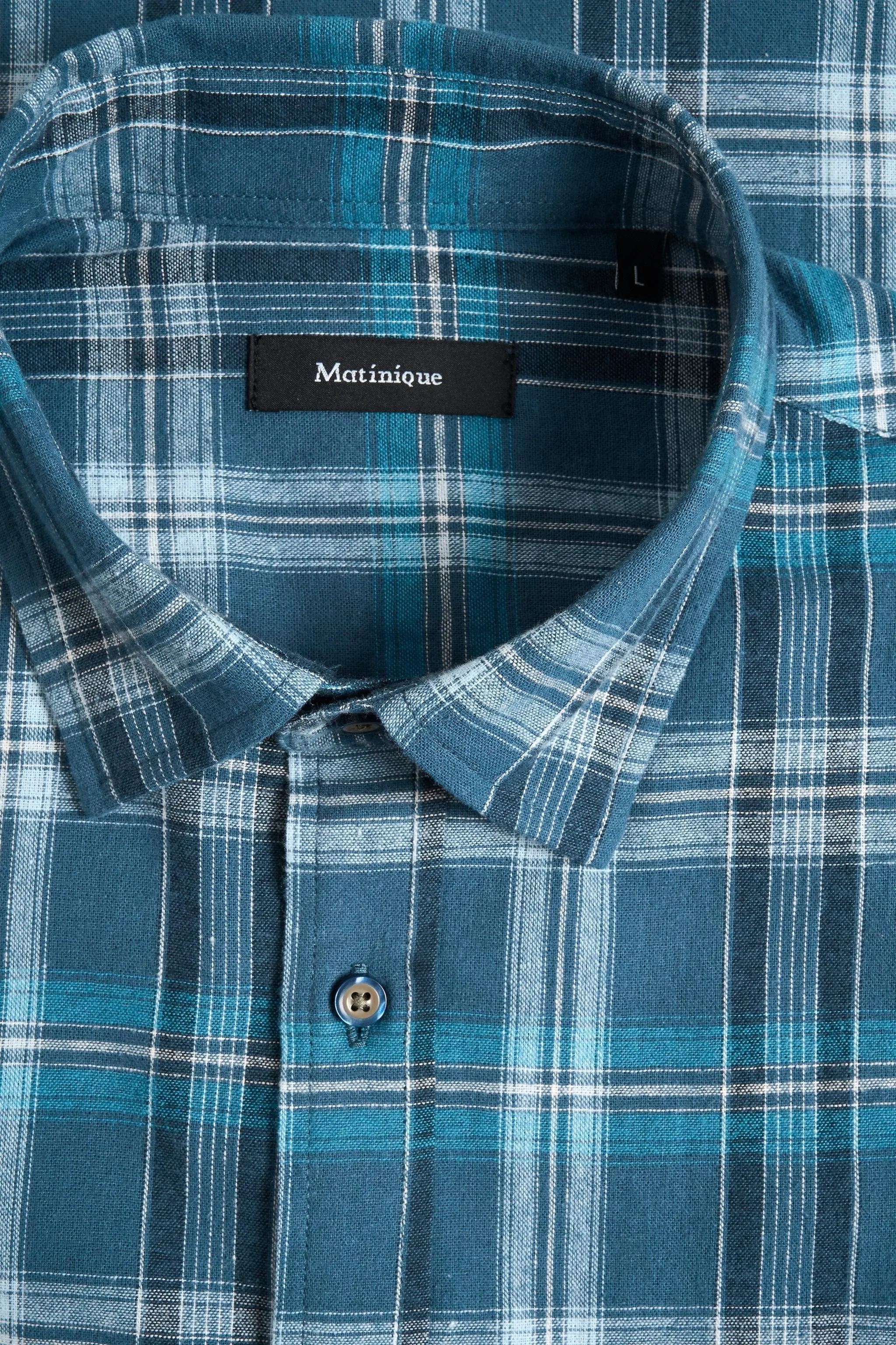 Dark Navy Plaid Matinique Shirt