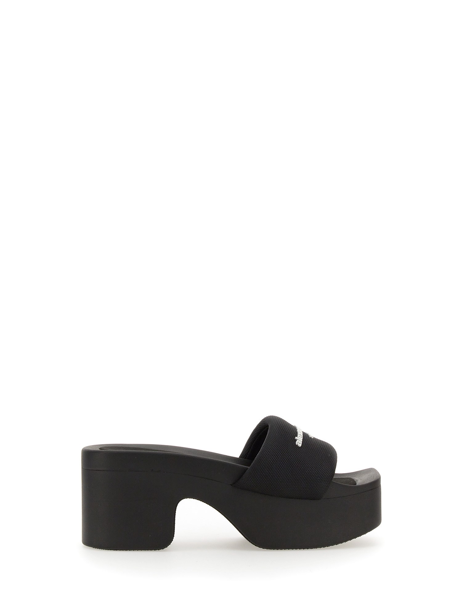 Alexander Wang Slide Platform Sandal with Logo