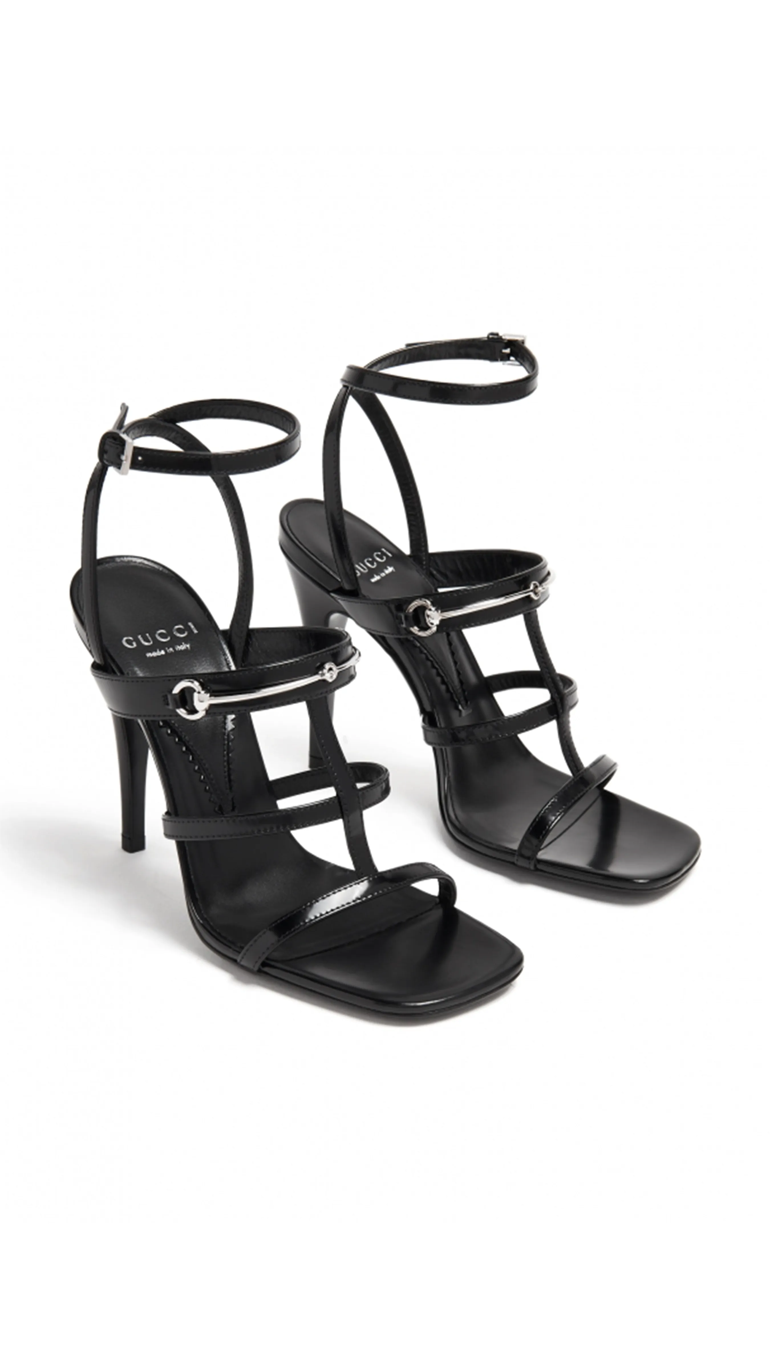 Black Horsebit Sandals